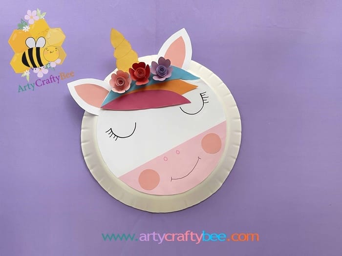 Paper Plate Unicorn Craft Easy - Arty Crafty Bee